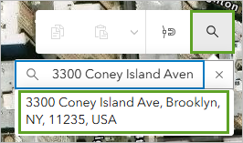 3300 Coney Island Ave in the search bar