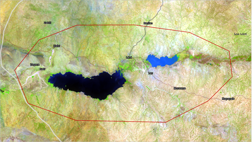 Polygon to delineate the Léré AOI