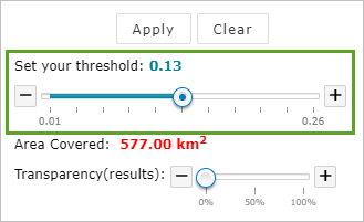 Set your threshold slider