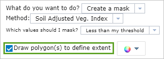 Draw polygon(s) to define extent box