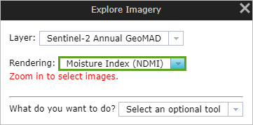 Moisture Index (NDMI) option