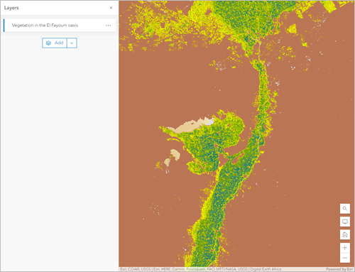 The layer in the ArcGIS Online Map Viewer