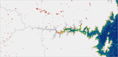 Water level in 2016