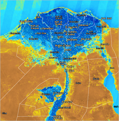 The Nile valley and delta