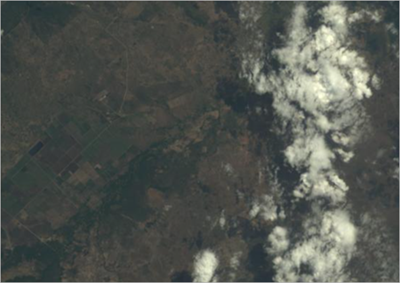 Example of imagery containing clouds