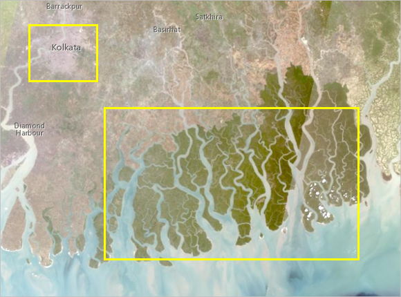 The Sundarbans zoomed in