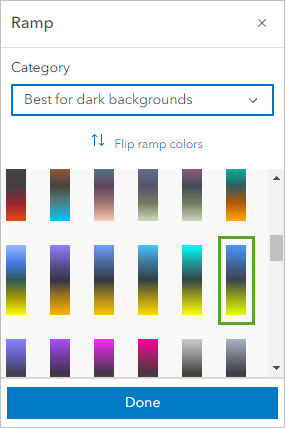 Best color ramps for dark backgrounds.