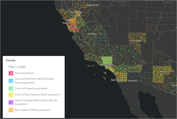 Dot density layer legend