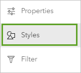 Styles button on the Settings toolbar.