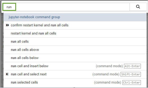 Search the Command Palette for run.