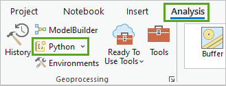 Click Analysis and click Python.