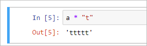 Result of a times string t