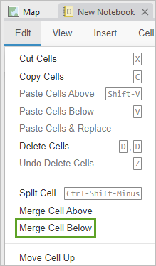 Merge Cell Below