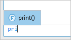 Pop-up for print() function