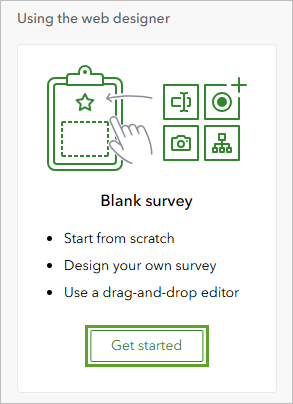 Get started button