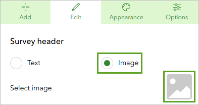 Select image option