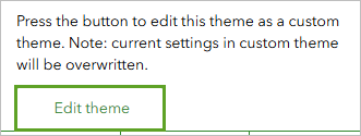 Edit theme button