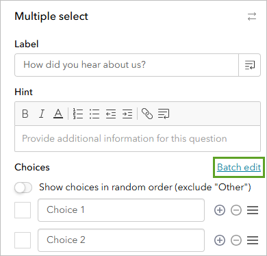 Batch edit option