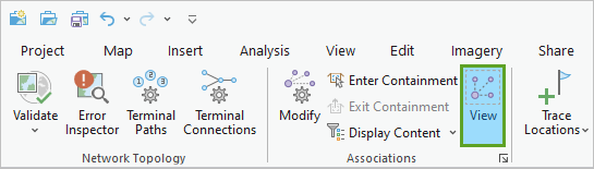 Select view associations tool