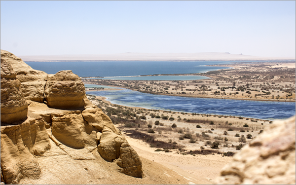 A view of the desert in the El Fayoum region