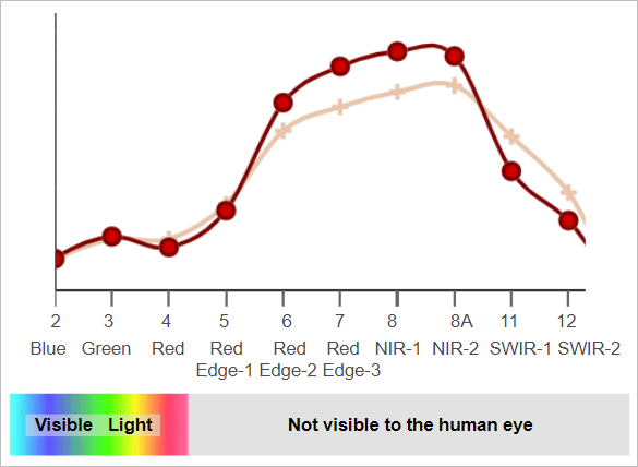 Spectral profile and electromagnetic spectrum