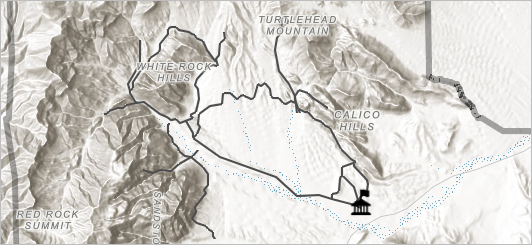 Terrain with Labels basemap on map