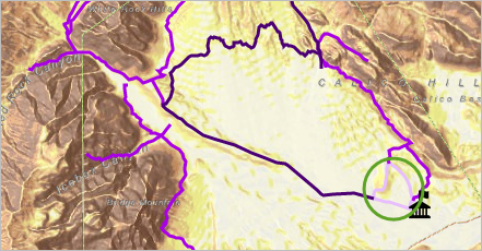 Moenkopi Loop trail circled on the map