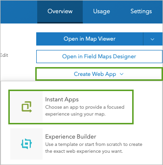 Create Web App and choose Instant Apps