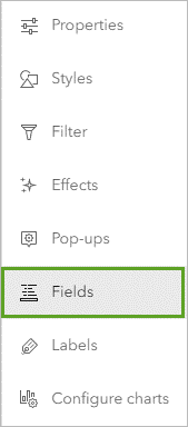 Configure fields button