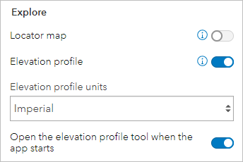 Elevation profile settings