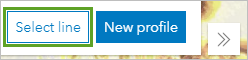 Select line button in elevation profile window