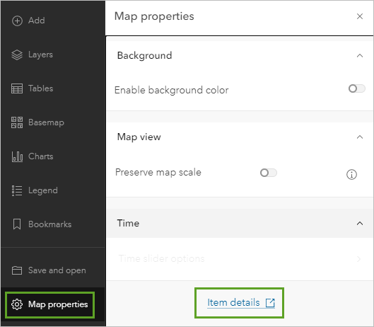 Map properties