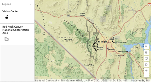 Hiking Red Rock Canyon map