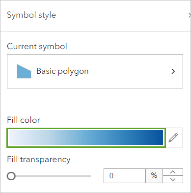 Color for Fill color on the Symbol style window