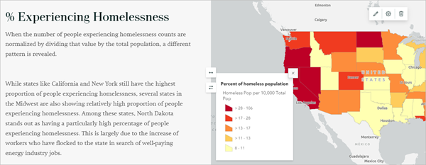 Narrative paragraphs updated in the slide showing percent of unhoused population