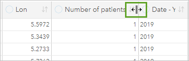 Expand the Number of patients field.