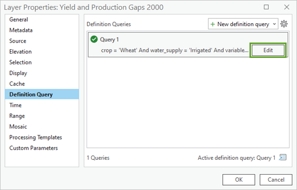 Edit the definition query.
