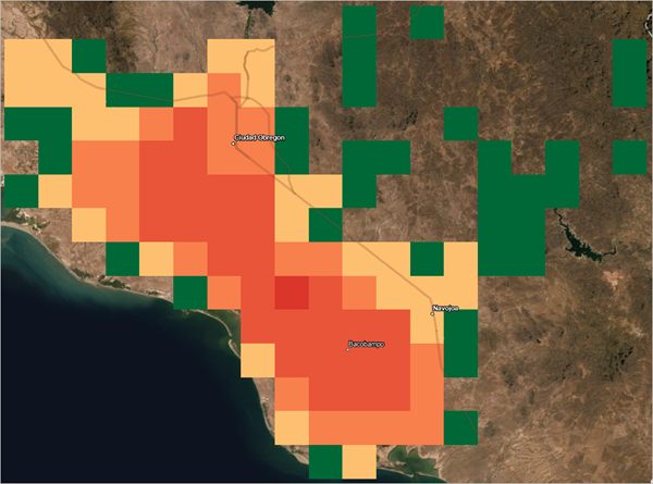 Map of 2010 production gap