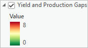 Yield and Production Gaps values