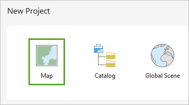 New Project, Map option