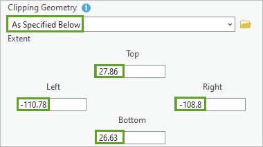 Set the Clipping Geometry parameters.