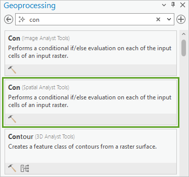 Con spatial analysis tool