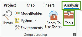 Open the geoprocessing tools pane