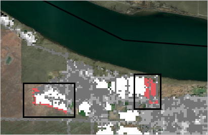 Undeveloped areas within high-risk zones