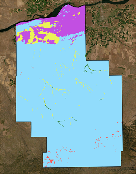 Drainage conditions map display