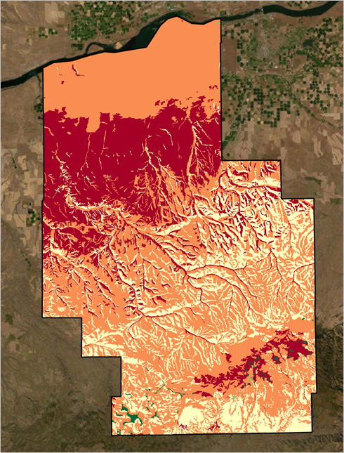 Updated transformed water table depth layer