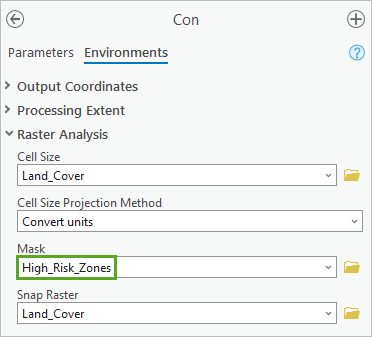 Specify processing mask.