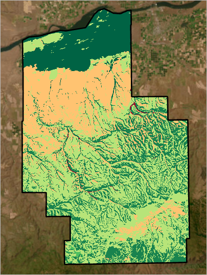 Transformed vulnerability areas map