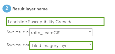 Result layer name