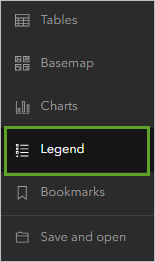 Legend on the Contents toolbar